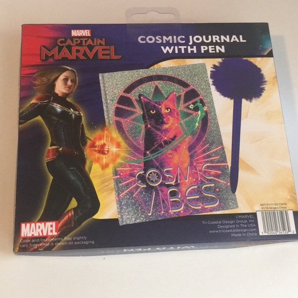 Captain Marvel journal with pen . Cosmic vibes - Picture 4 of 5